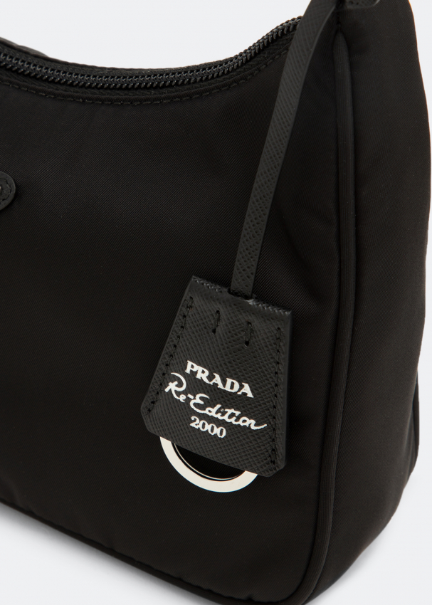 Prada Black Nylon Mini Tessuto Shoulder Bag Prada