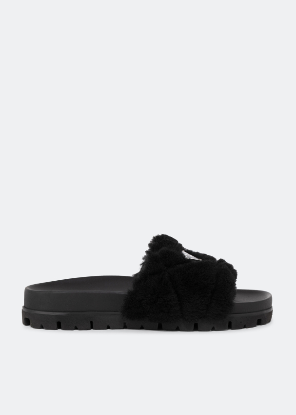 Prada store fur slides