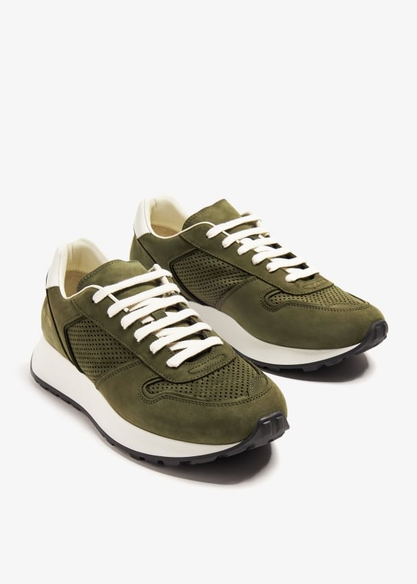 Green track shoes best sale