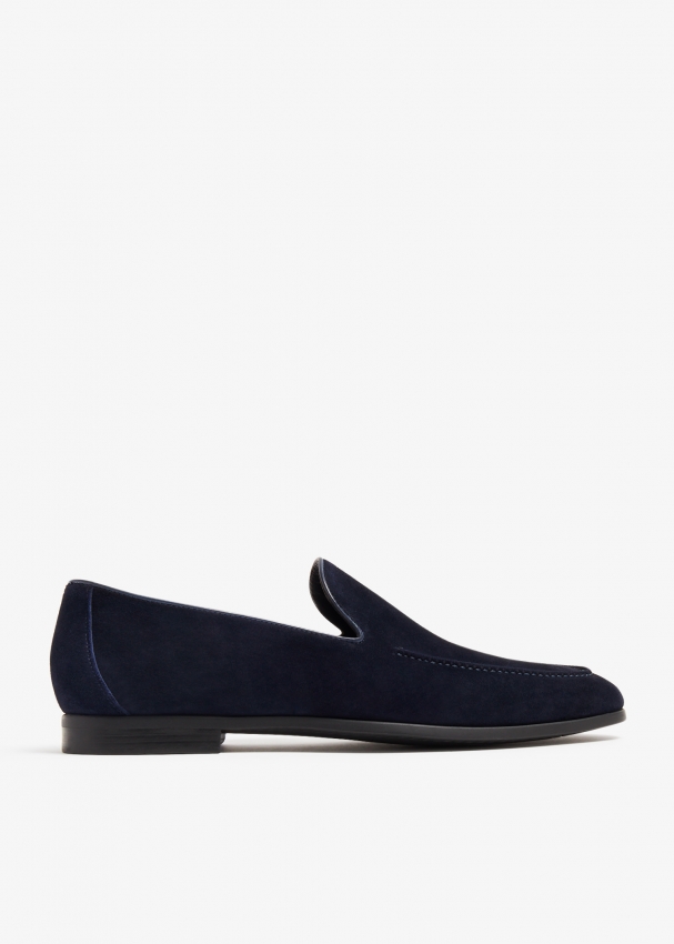 Magnanni Suede loafers for Men - Blue in UAE | Level Shoes