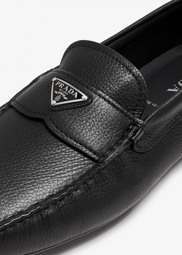 Prada Leather driving shoes for Men Black in KSA Level Shoes