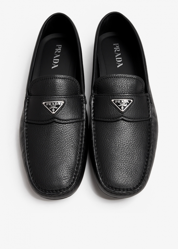 Prada Leather driving shoes for Men Black in UAE Level Shoes