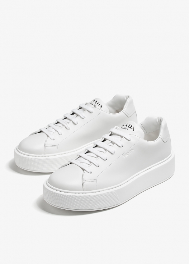 Mens white prada sneakers best sale