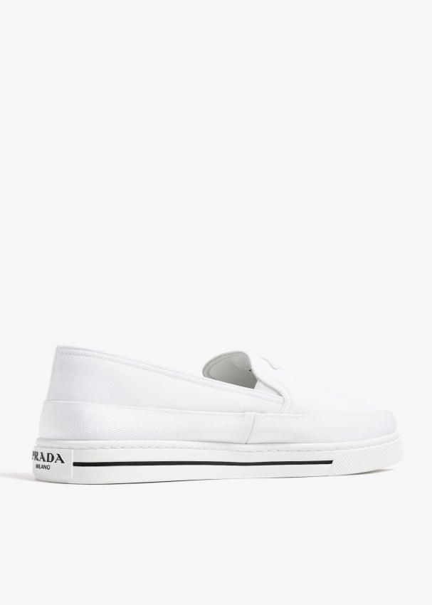 Prada leather slip on 2024 sneaker