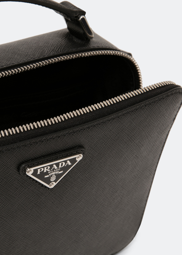 Prada Brique Re-nylon And Saffiano Leather Bag in Black for Men