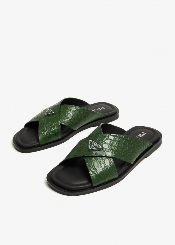 Green on sale prada slides