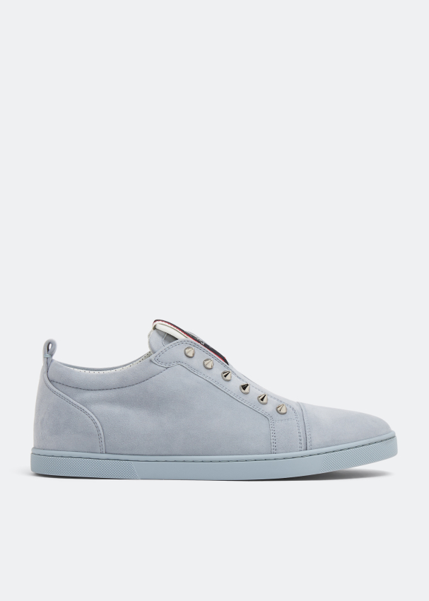 Christian Louboutin Grey Suede F.A.V Fique A Vontade Sneakers Size 43.5  Christian Louboutin