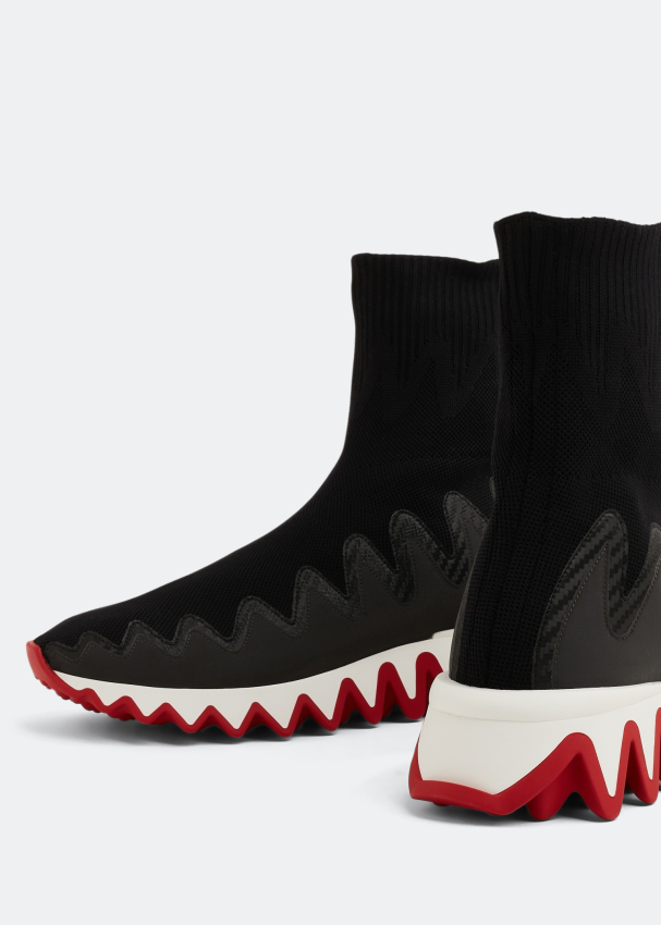Christian Louboutin Sharky Sock Sneakers - Black - 36