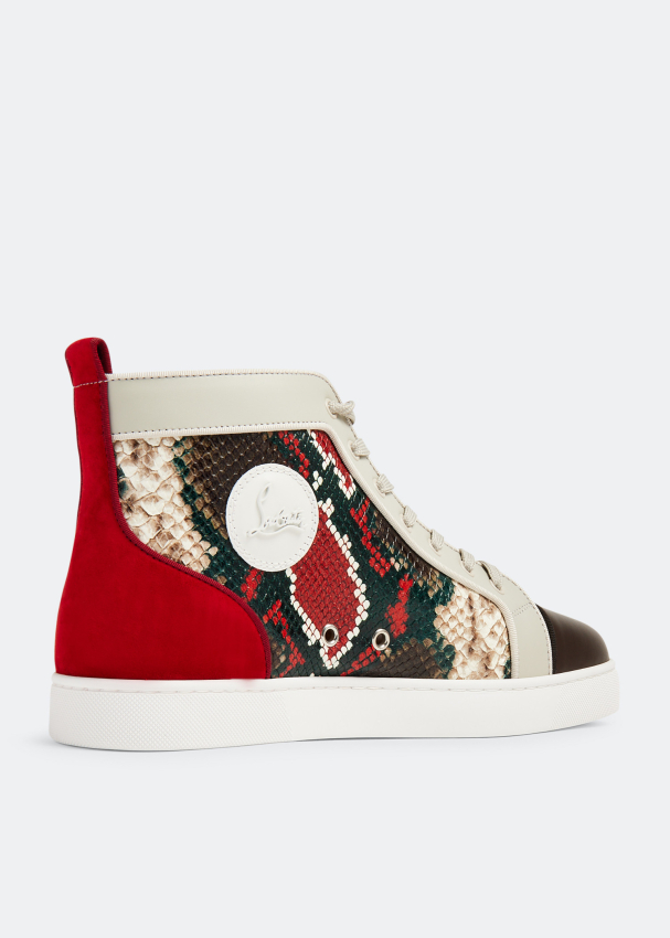 Christian Louboutin, Shoes, Christian Louboutin Mens High Top Sneakers  Louis Orlato Red Sole 45