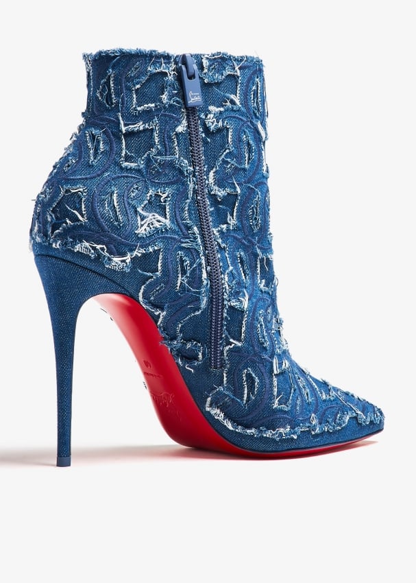 Louboutin lace boots best sale