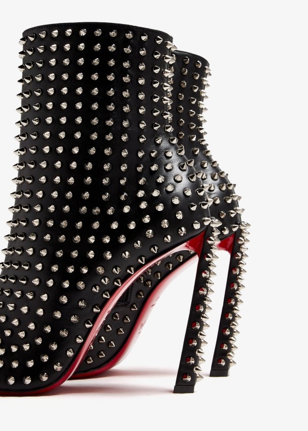 Black studded louboutin boots on sale