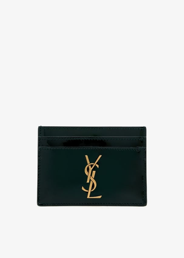 Saint Laurent Cassandre card case for Women Green in Kuwait Level Shoes