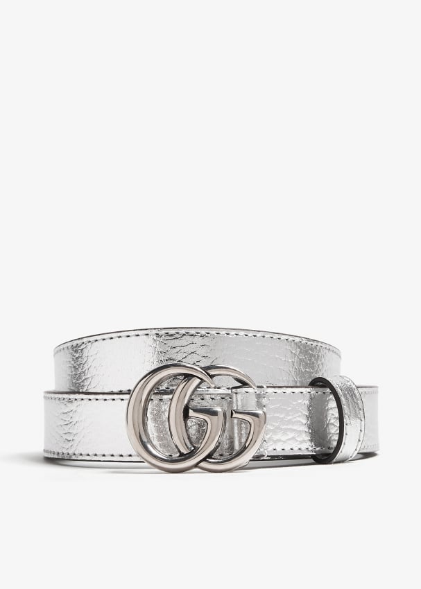 Gucci marmont belt silver sale