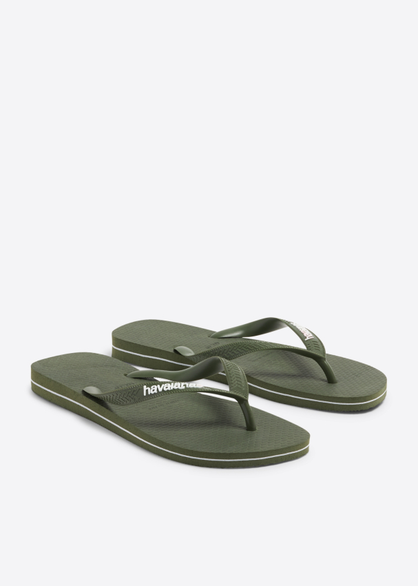 Havaianas Top Filete logo flip flops for Men - Green in UAE | Level Shoes