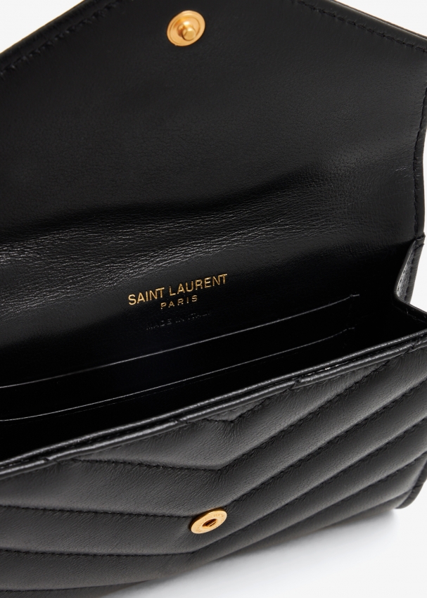 Saint Laurent Small Monogramme Wallet Black, Flap Wallet