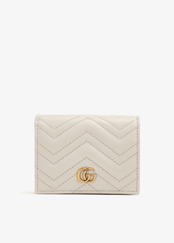 Gucci GG Marmont matelasse card case wallet for Women Grey in KSA Level Shoes