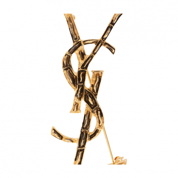 Saint Laurent Monogramme brooch for Women - Gold in UAE | Level Shoes