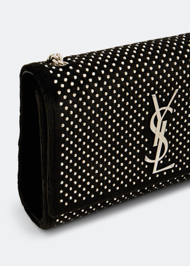 small rhinestone-embellished Kate chain bag, Saint Laurent