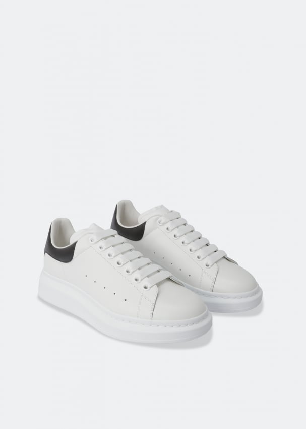 Oversized Leather Sneakers in White - Alexander Mc Queen