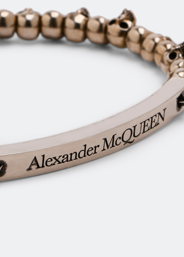 Buy Alexander McQueen Metal Cord Skull Bracelet 'Silver' - 705850J160Y0446  | GOAT