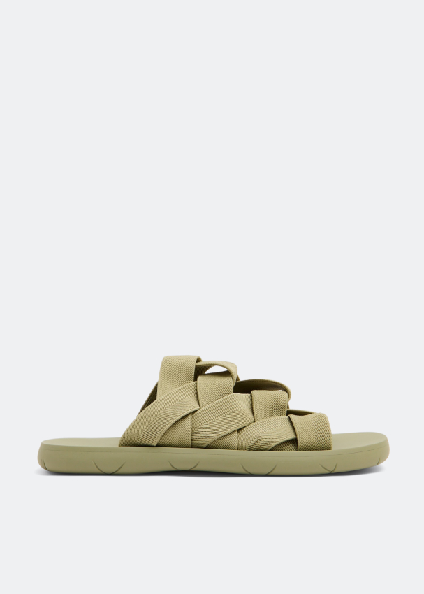 Bottega Veneta Plat slide sandals for Men Green in UAE Level Shoes