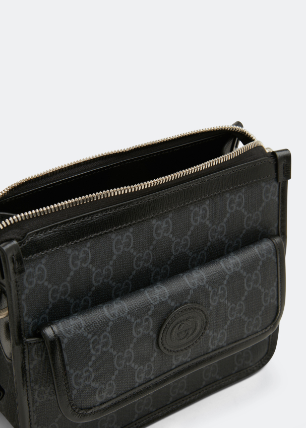 Buy Gucci Black Interlocking G Shoulder Bag in GG Supreme Canvas for MEN in  UAE