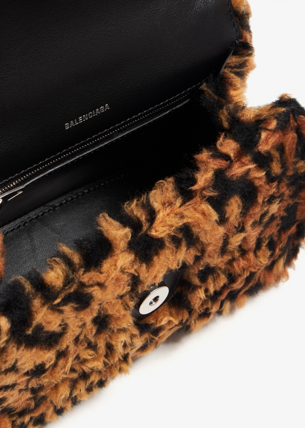 Balenciaga Hourglass S top-handle bag for Women - Animal print in ...