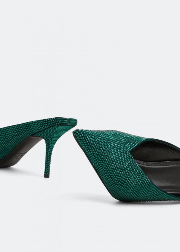 Balenciaga knife mules on sale green