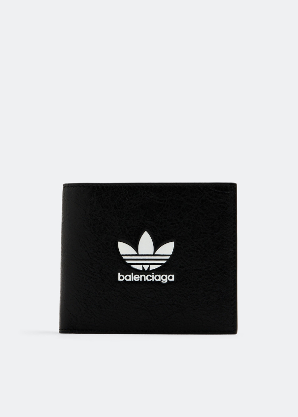 Balenciaga x adidas Square folded wallet for Men - Black in UAE | Level ...