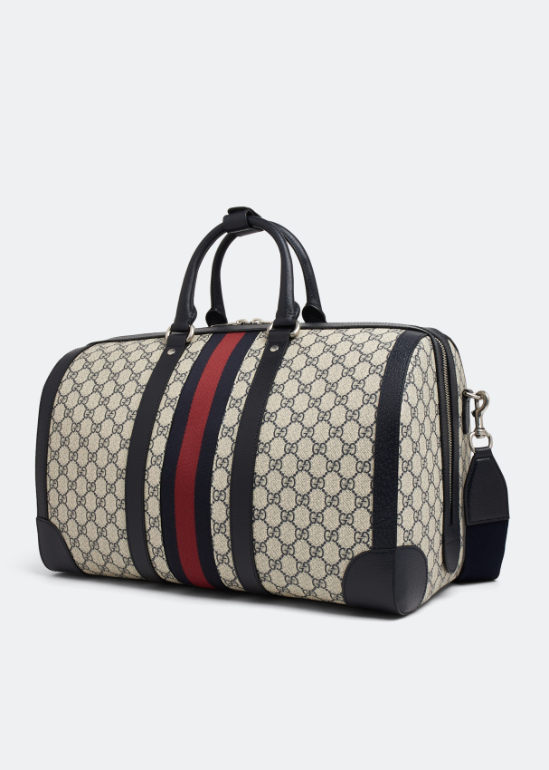 Beige Savoy GG Supreme canvas carry-on suitcase