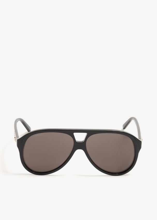 Gucci sunglasses aviator black hotsell