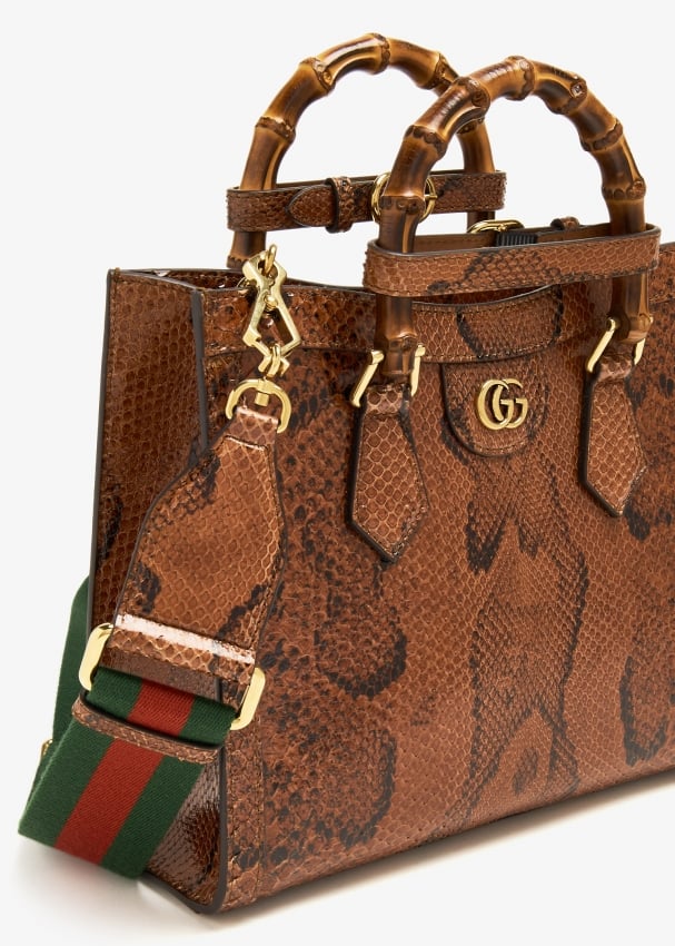 Gucci Diana exotic leather tote bag for Women Animal Printed in KSA Level Shoes