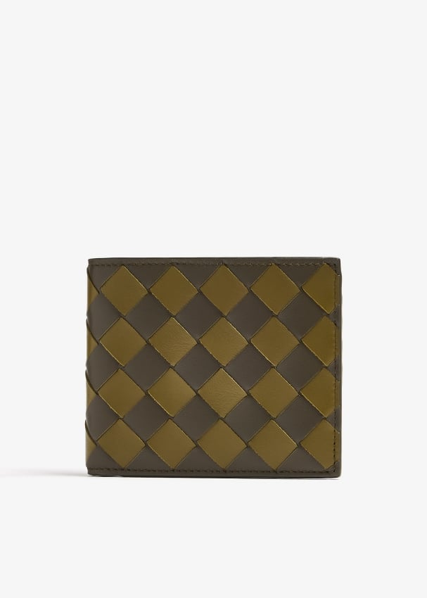 Bottega Veneta Intrecciato bi fold wallet for Men Khaki in KSA Level Shoes