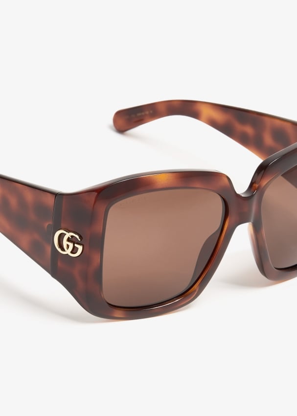 Gucci square oversized sunglasses hotsell