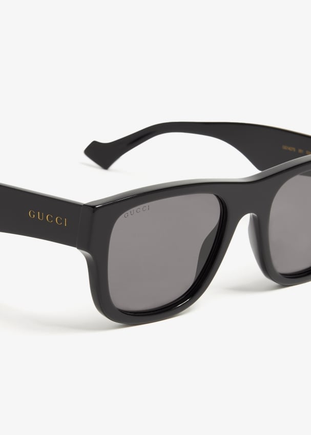 Gucci Square frame glasses for ADULT UNISEX Men Women Black in UAE Level Shoes