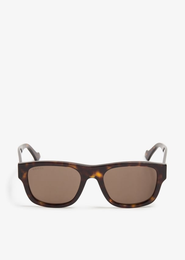 Gucci Square frame sunglasses for ADULT UNISEX Men Women Brown in KSA Level Shoes