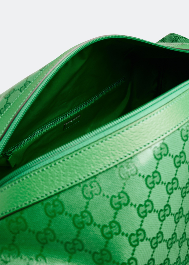 Gucci Large Jumbo GG Leather Duffle Bag - Green