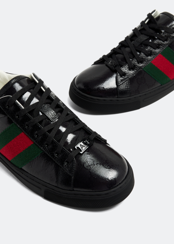 Gucci Ace Stripe Leather 'Black' | Men's Size 5.5
