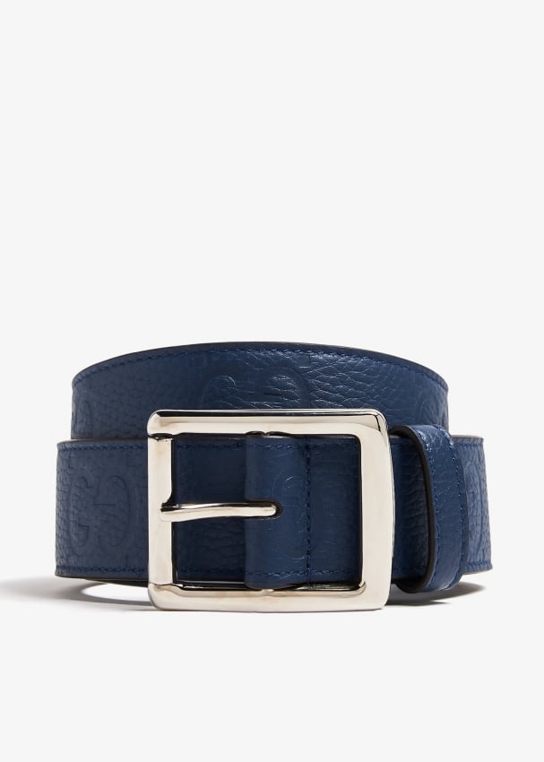 Navy gucci belt on sale