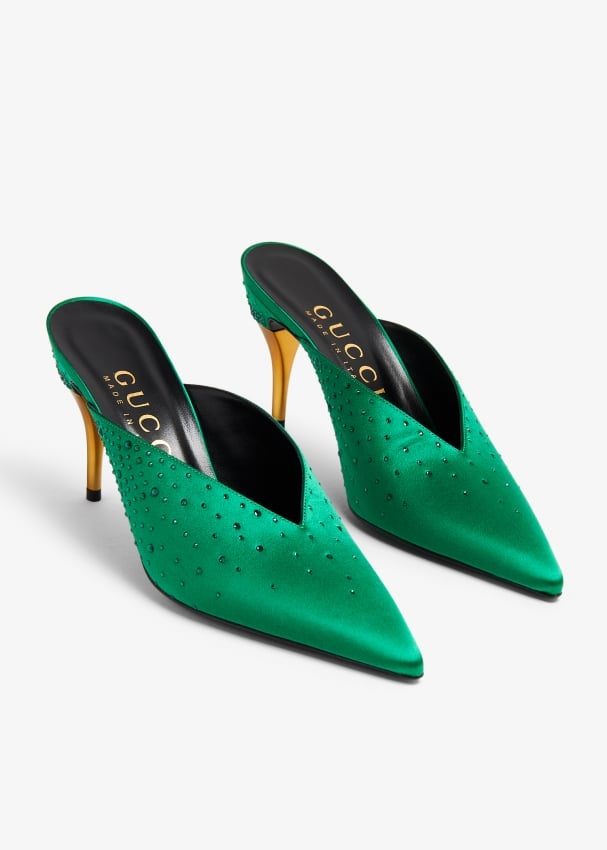 Gucci heels outlet green