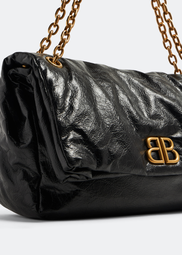 BB Chain Medium Bag Calf Leather Black