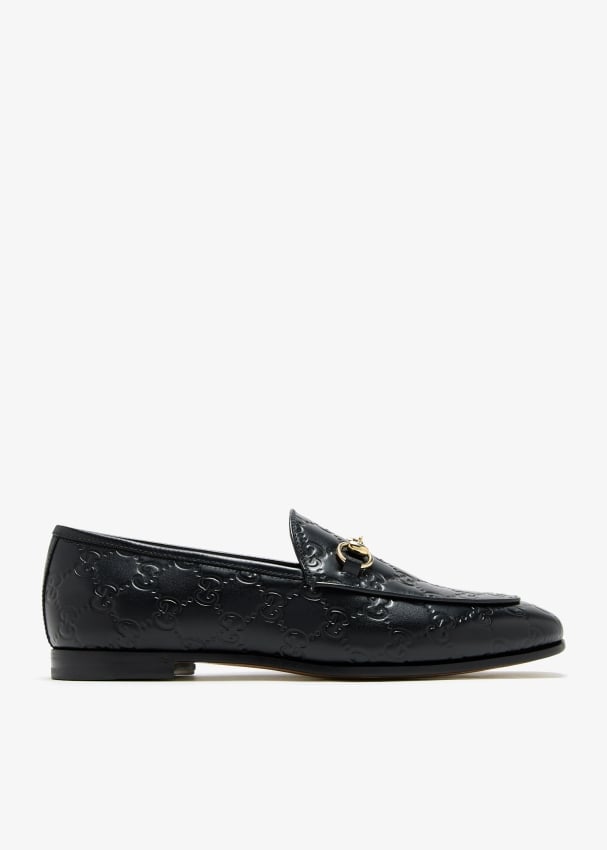 Black velvet gucci loafers online