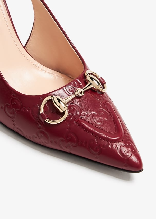 Gucci Horsebit slingback pumps for Women Red in UAE Level Shoes