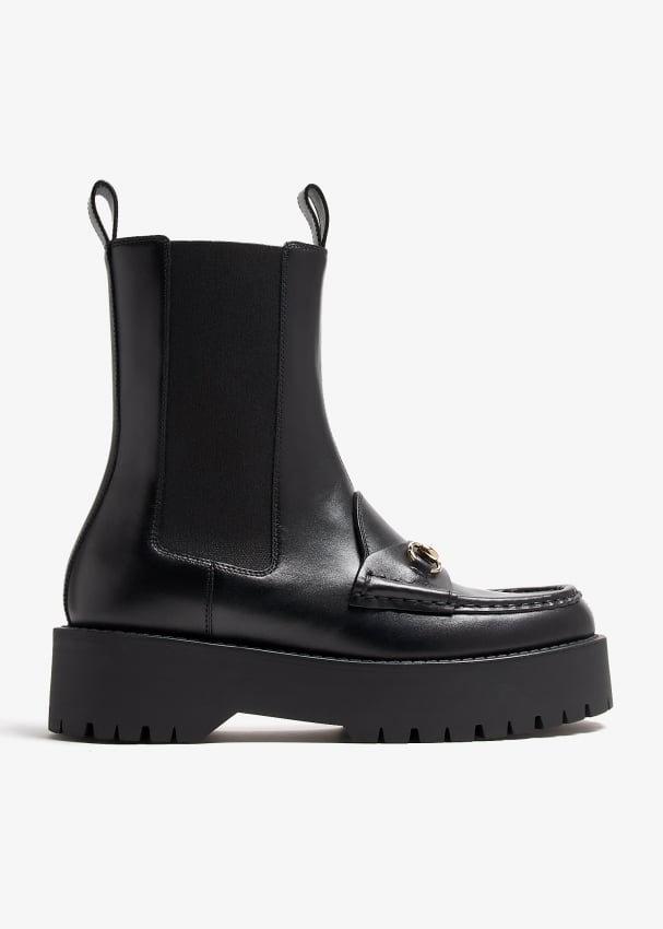 Gucci Slim Horsebit ankle boots for Women Black in UAE Level Shoes