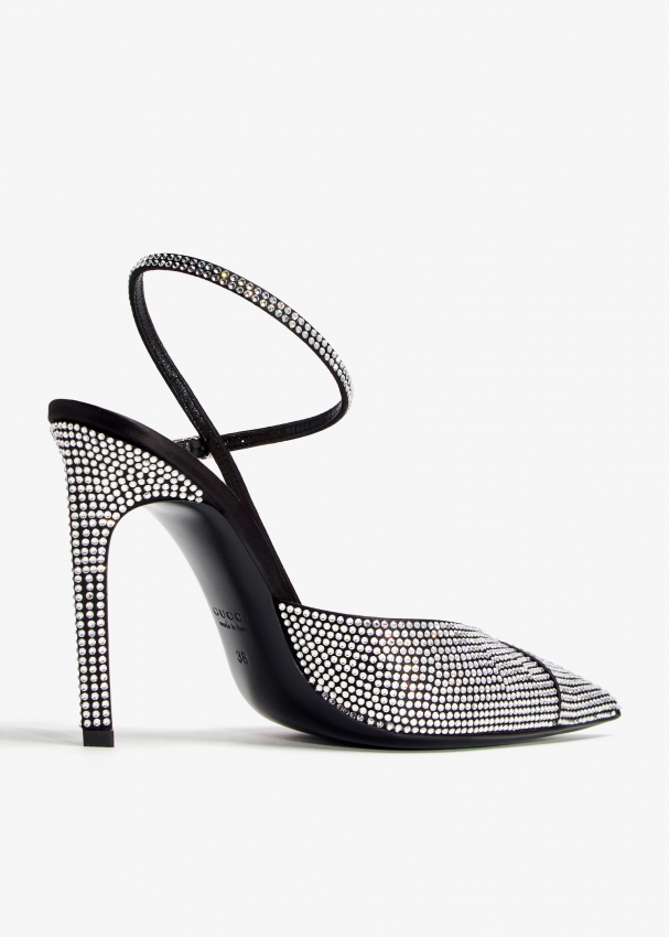 Gucci Crystal high heeled pumps for Women Black in UAE Level Shoes