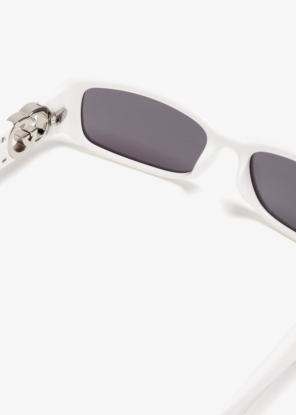 Gucci white frame glasses best sale