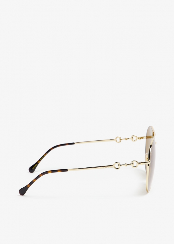 Gucci Aviator frame sunglasses for Women Gold in UAE Level Shoes