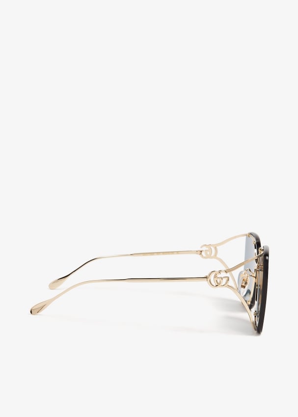 Gucci sunglasses gold sides hotsell