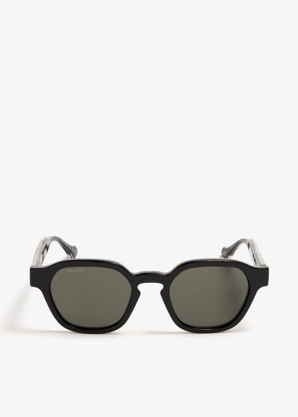 Gucci Round frame sunglasses for Men Black in UAE Level Shoes