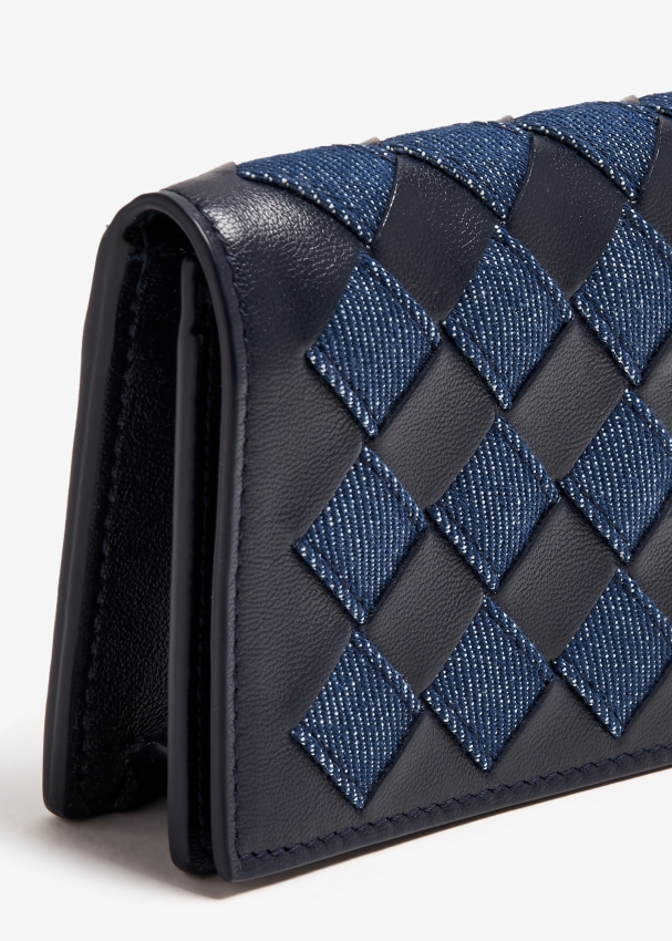 Bottega Veneta Intrecciato business card case for Women Blue in Bahrain Level Shoes